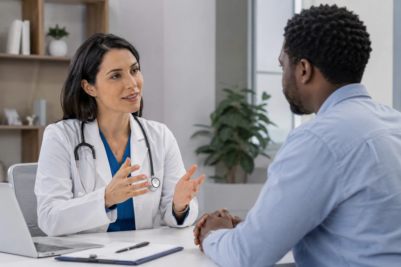 Doctor consulting a patient